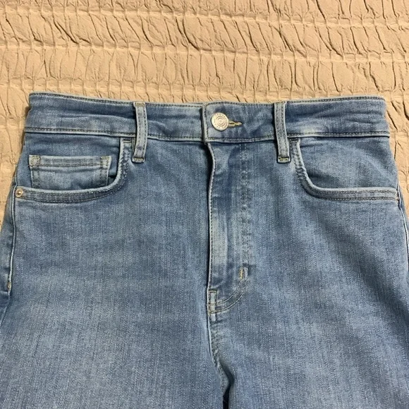 FRAME Women’s Le Crop Mini Boot Classic Blue Denim Jeans Western Boho Festival - Picture 3 of 11